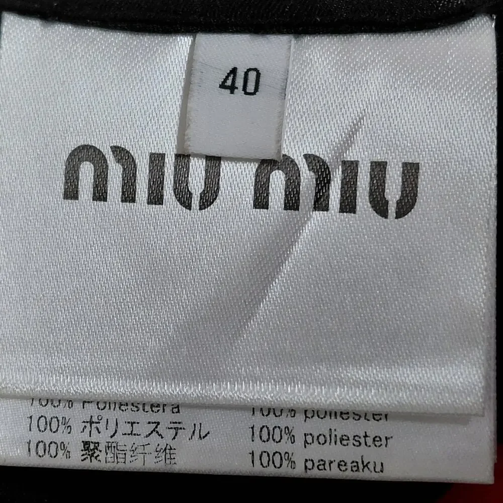 Miu Miu Made in Italy Black Midi Lined Skirt Women Size 40